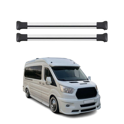2015-2024 Ford Transit E-Transit Roof Rack Cross Bars Silver