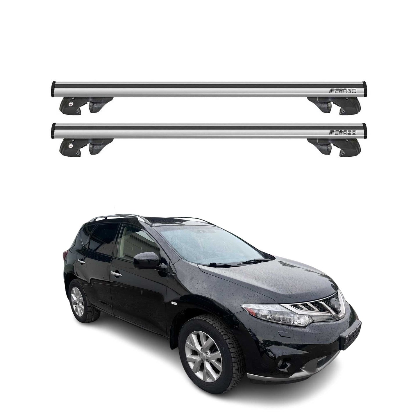 2009-2014 Nissan Murano Roof Rack Cross Bars Silver