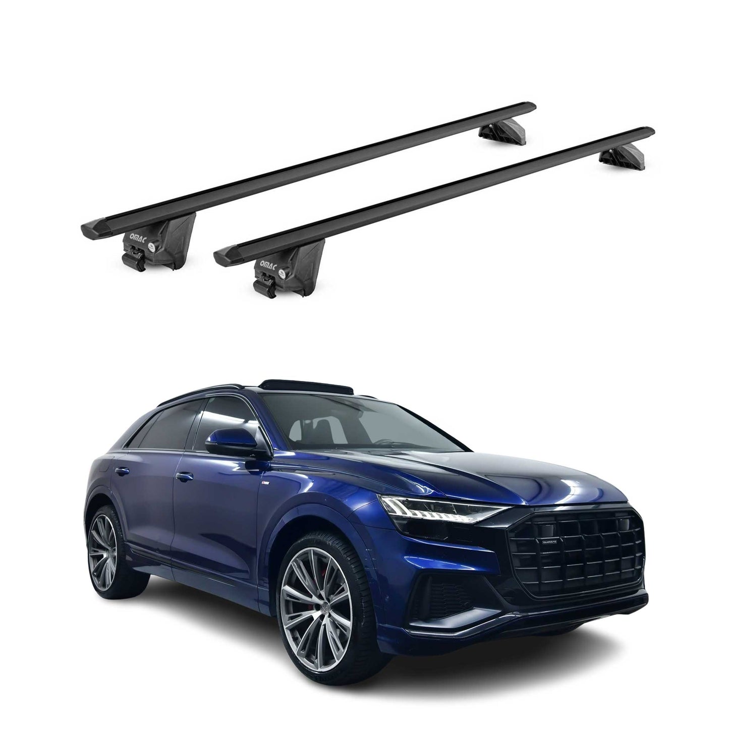 2019-2025 Audi Q8 Roof Rack Cross Bars Black