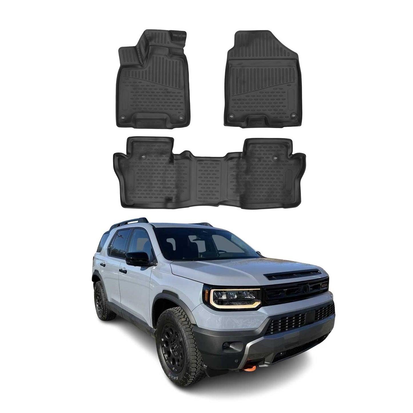 2019-2025 Honda Passport Floor Mats Liners Full Set All Weather Black