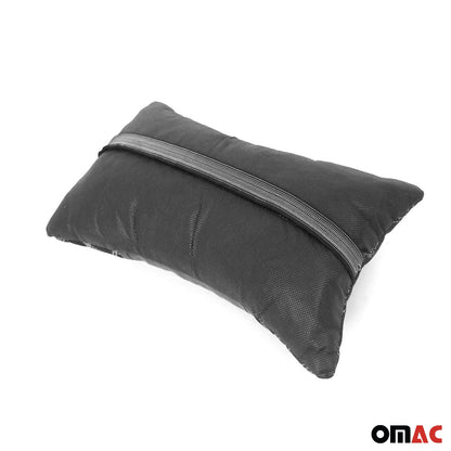 OMAC 1x Car Seat Neck Pillow Head Shoulder Rest Pad Fabric and PU Leather Black 96312-SS1