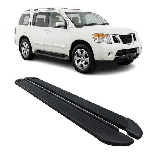 2004-2015 Nissan Armada Running Boards Side Steps Black