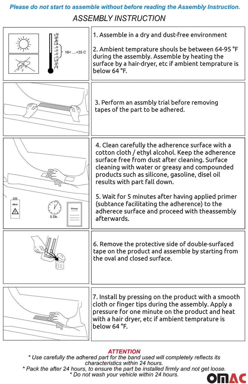 OMAC Door Sill Scuff Plate Protector for Nissan Frontier 2005-2021 Crew Cab Steel 4x 5003094N