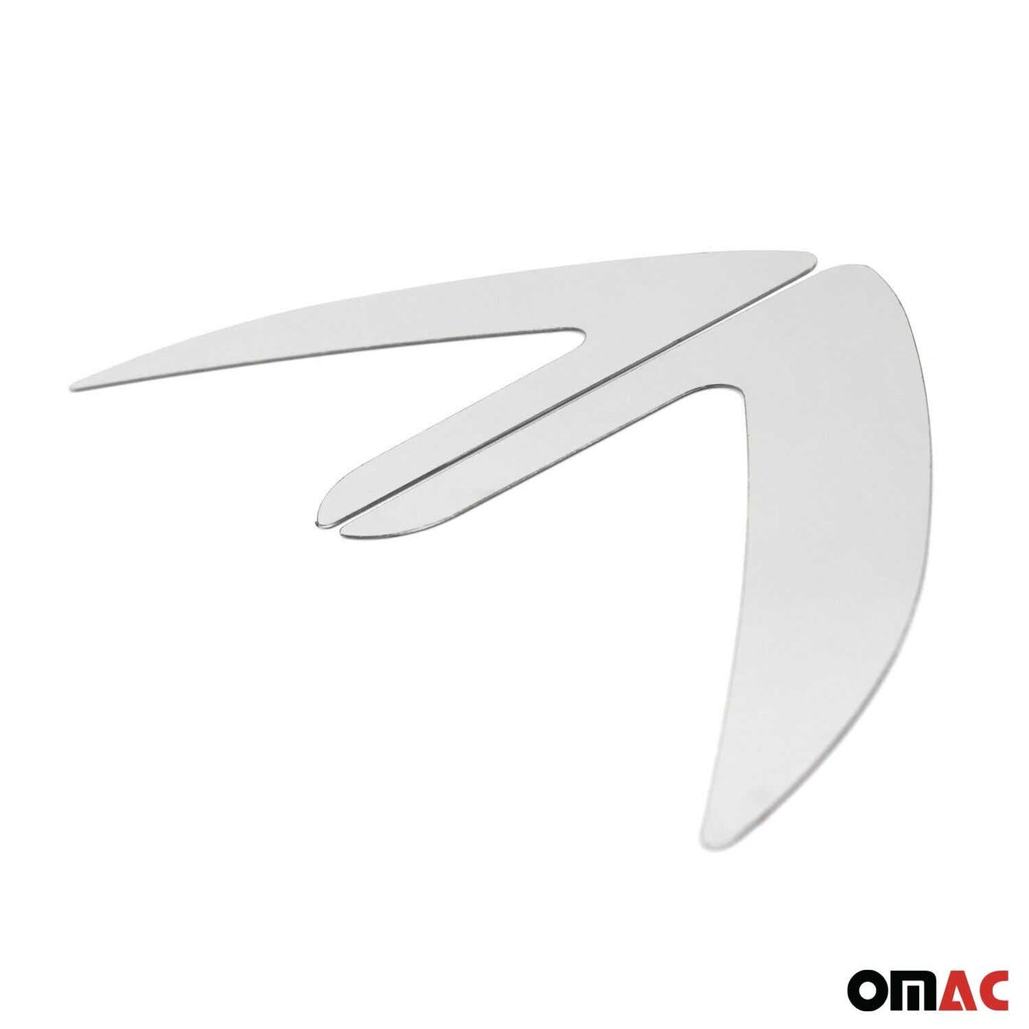 OMAC Side Door Molding Trim Decorative for Dodge Stainless Steel Silver 2 Pcs U022681