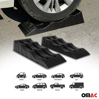 OMAC 4 Pcs Set Multi-Level Ramps For RV Trailer Camper Car Wheel Chocks / Stabilizer 96GT16P-SET