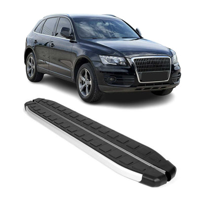 2009-2017 Audi Q5 SQ5 Running Boards Side Steps Silver & Black