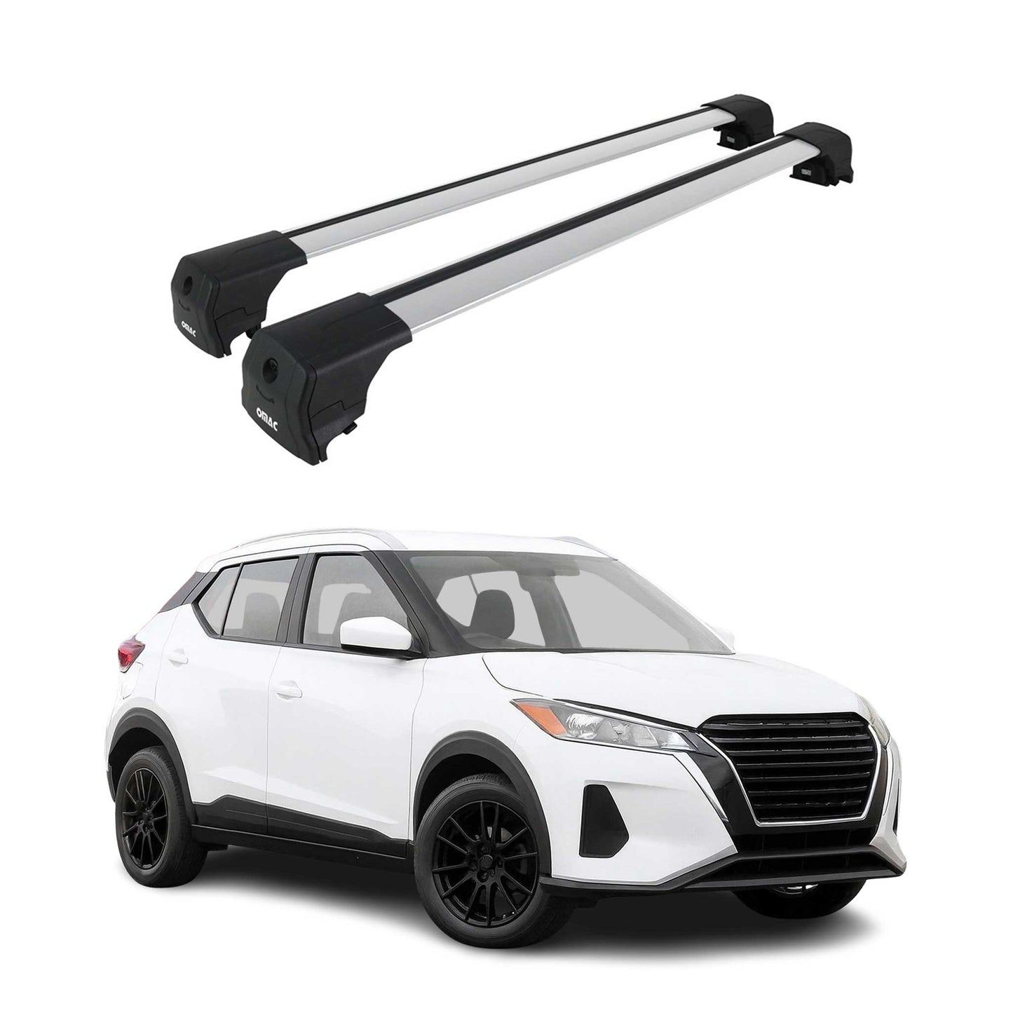 2025 Nissan Kicks Play Roof Rack Cross Bars Luggage Carrier Alu Silver 2x
