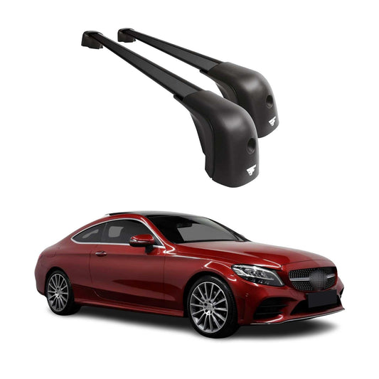 2017-2023 Mercedes C Class C205 Coupe Roof Racks Cross Bars Black