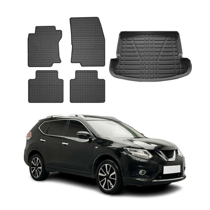 2014-2020 Nissan Rogue Floor Mats & Cargo Liner Full Set All Weather Black