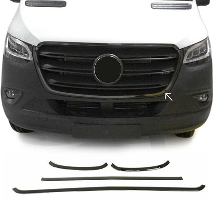 2019-2025 Mercedes Sprinter W907 910 Front Bumper Grill Trim Stainless Steel Dark 4x