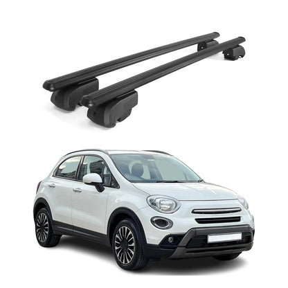 2016-2023 Fiat 500X Trekking Roof Rack Cross Bars Black
