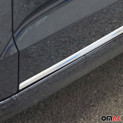 OMAC Fits BMW X1 2016-2019 Chrome Side Door Trim Streamer Guard S.Steel 4 Pcs U005858