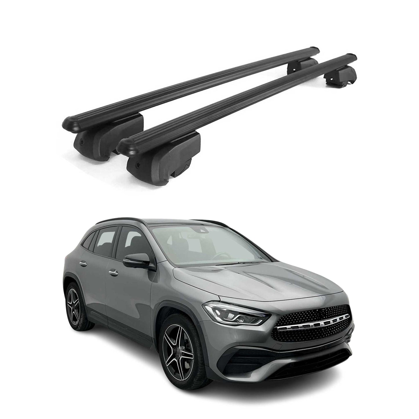 2020-2026 Mercedes GLA Class H257 Roof Rack Cross Bars Black