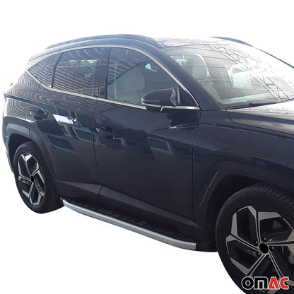 2022-2026 Hyundai Tucson Window Molding Trim Streamer Silver 6x Brushed