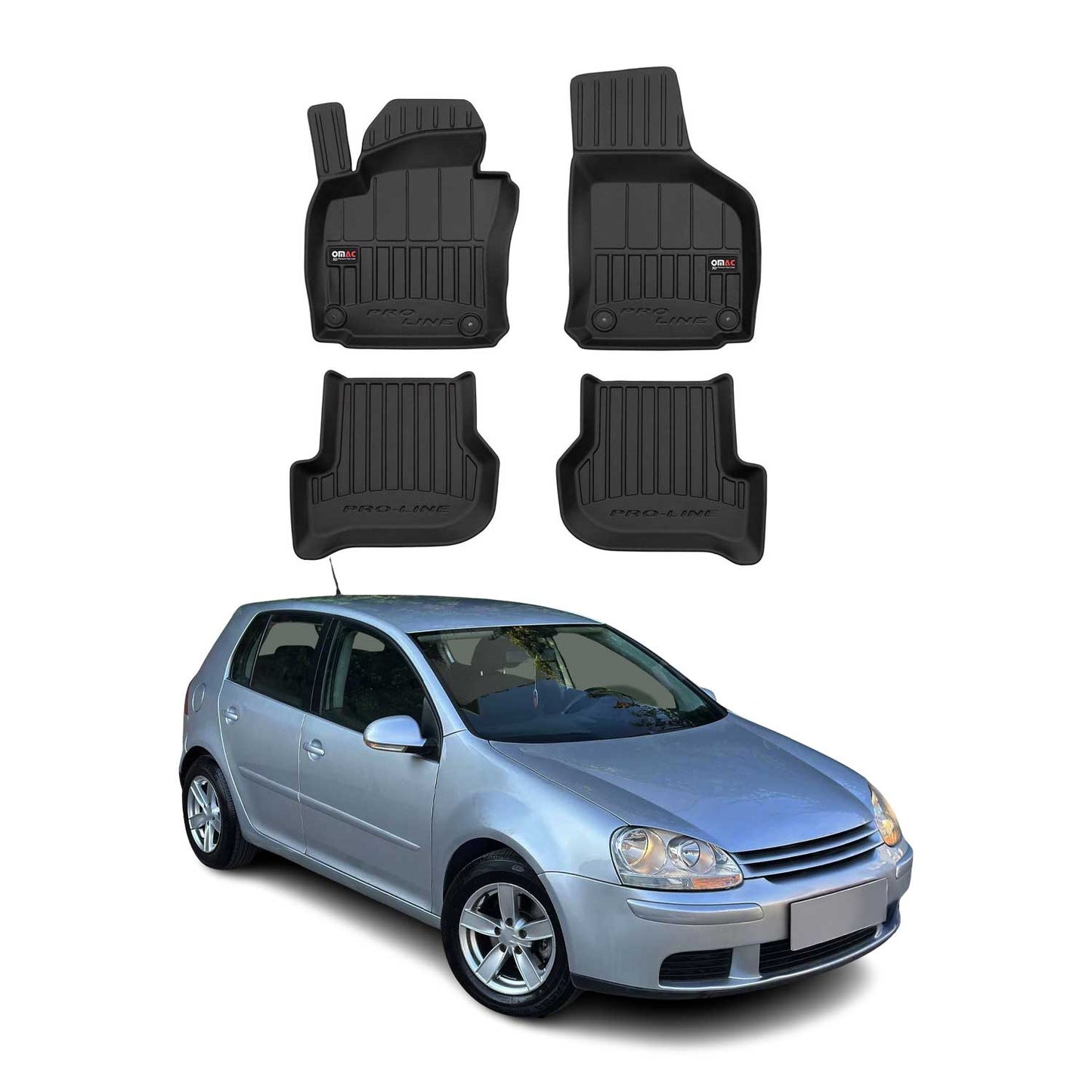 2003-2014 VW Golf Mk6 Premium Floor Mats Liners Full Set All Weather Heavy Duty
