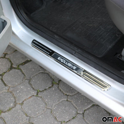 OMAC For Mercedes-Benz E-Class Exclusive LED Door Sill Cover Scuff Plate Steel 2Pcs U014770