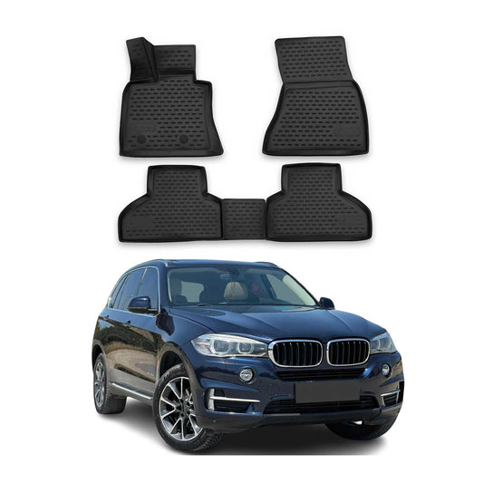 2014-2018 BMW X5 F15 F85 Floor Mats Liners Full Set All Weather Black