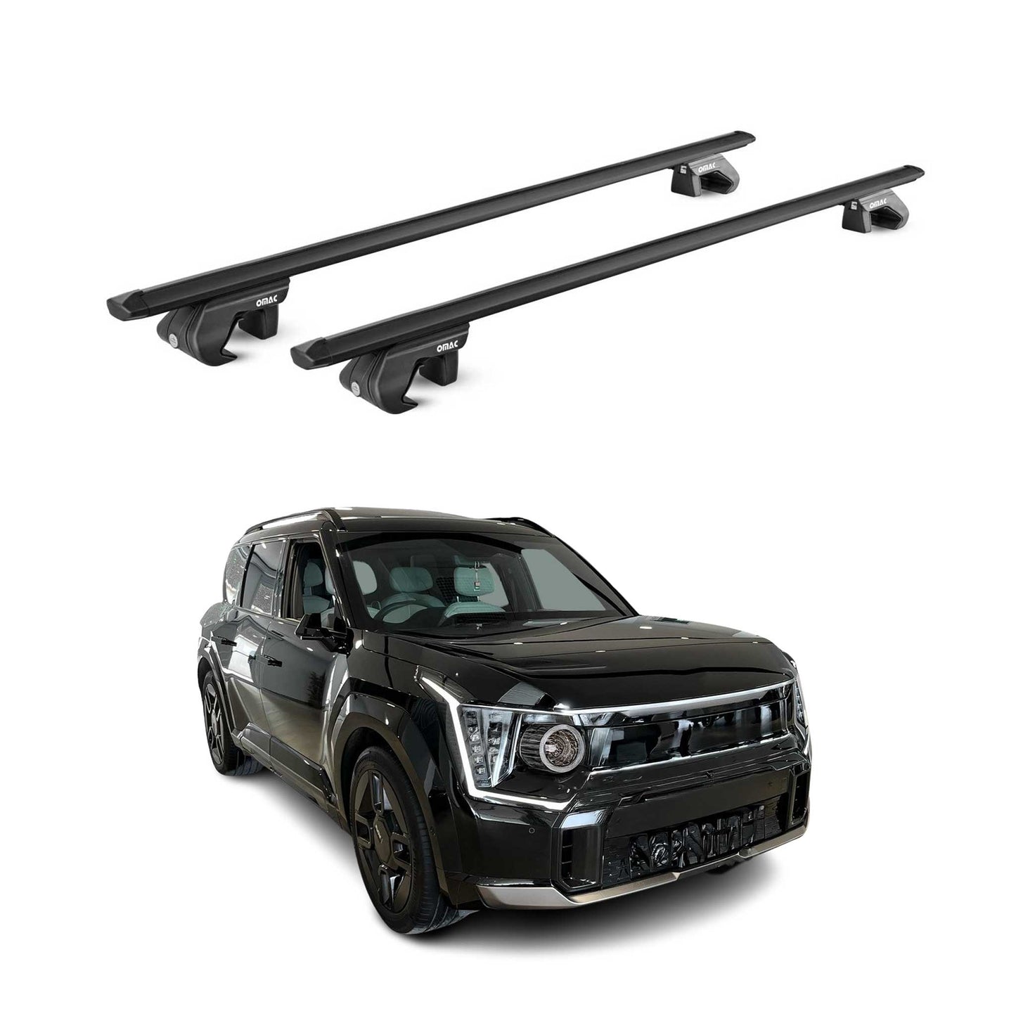 Roof Rack Cross Bars Luggage Carrier fits Raised Rail for Kia EV9 2024-2026 2x