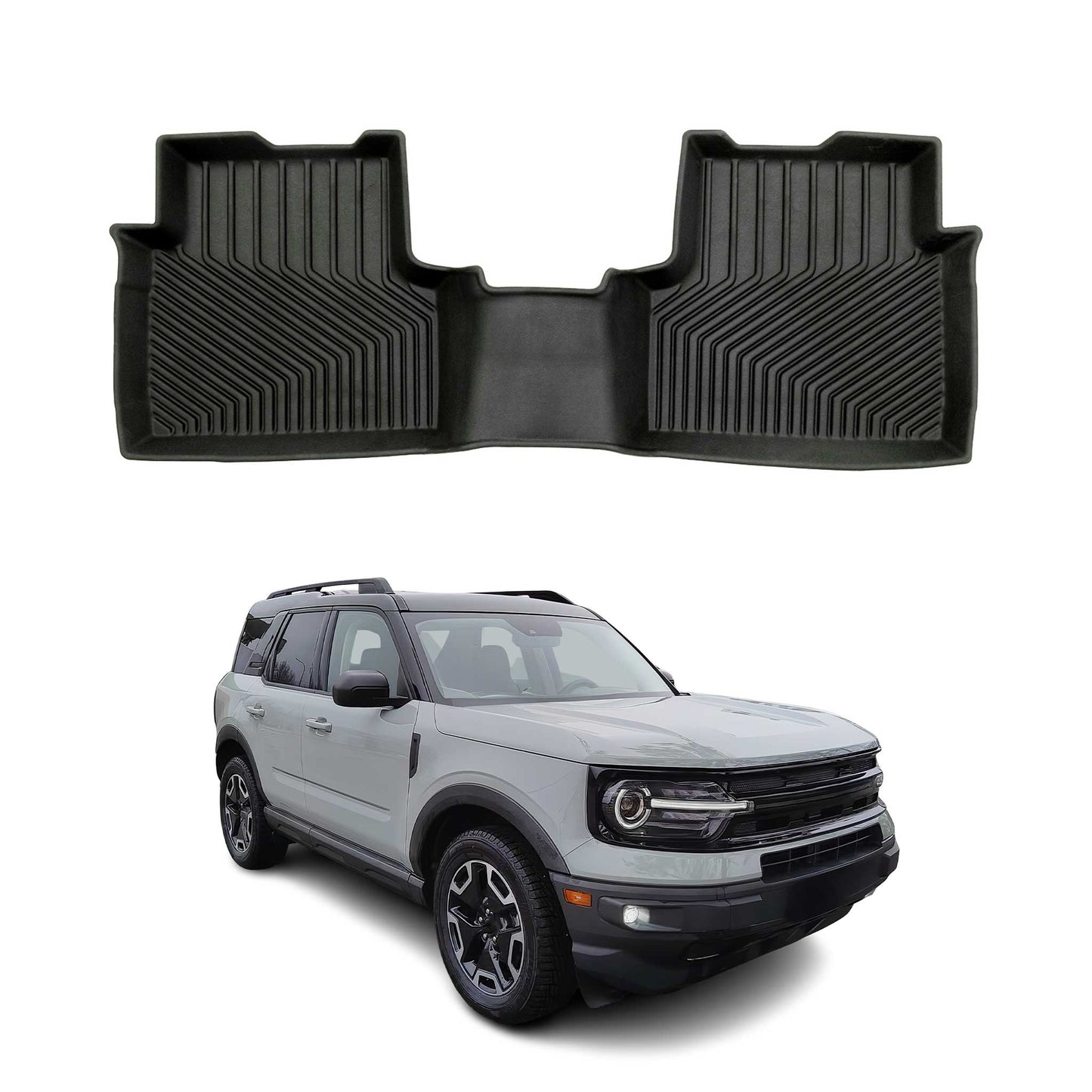 2021-2025 Ford Bronco Sport Premium Floor Mats Liners Second Row Rear