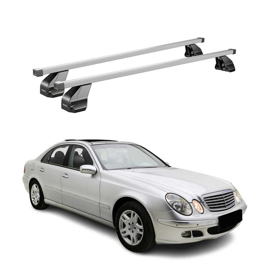 2004-2009 Mercedes E Class W211 Sedan Roof Rack Cross Bars Silver