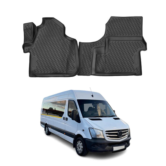 2006-2018 Mercedes Sprinter W906 Floor Mats Liners Full Set All Weather Black