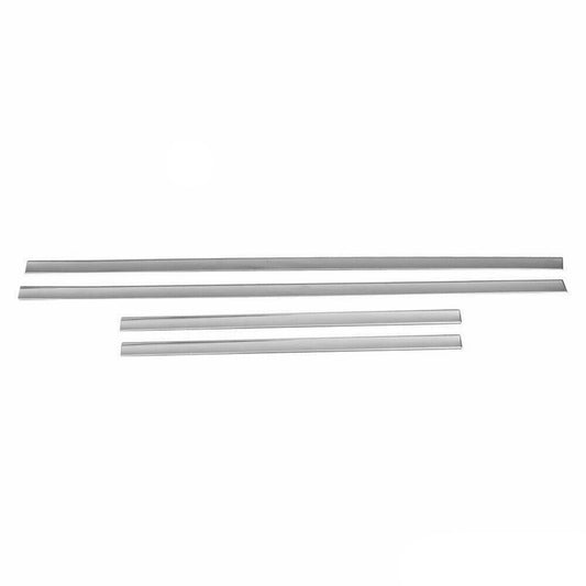 OMAC Side Door Molding Trim Skirt Garnish for VW Stainless Steel Silver 4 Pcs U028536