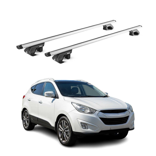 2010-2015 Hyundai Tucson Roof Rack Cross Bars Silver