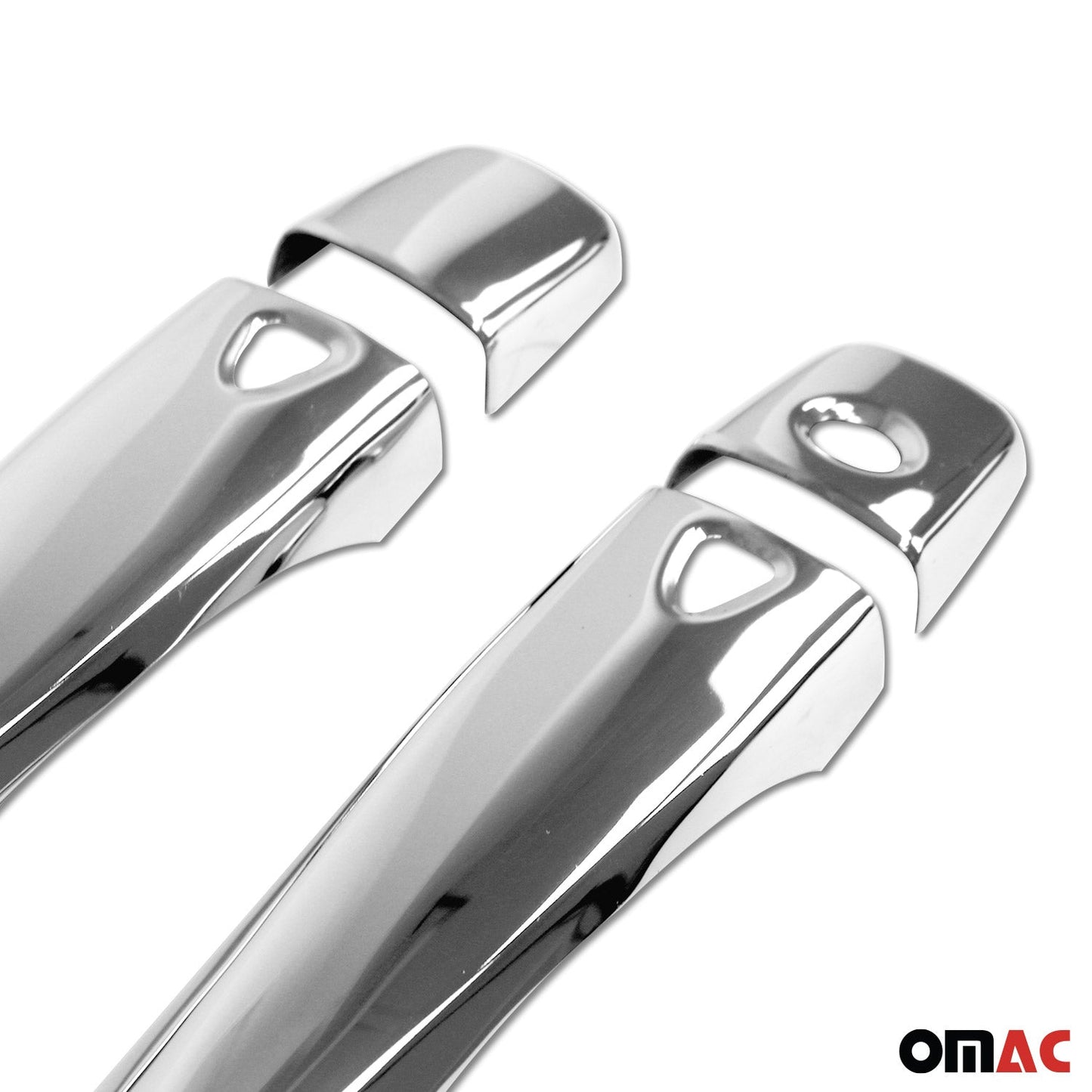 OMAC Car Door Handle Cover Protector for Nissan Micra 2016-2022 Steel Chrome 4 Pcs 5036042