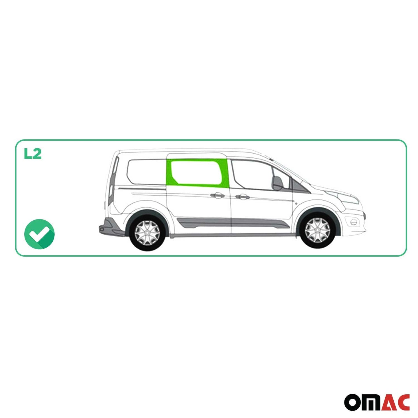 2014-2025 Ford Transit Connect Window Glass Front Right Side L2 Black