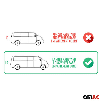 2014-2023 Ford Transit Connect XLT L2 Roof Rack Rails Side Rails Black