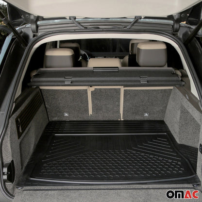 OMAC Trimmable Trunk Cargo Mats Liner Waterproof for Honda CR-V 2020-2022 Black 1Pc U004574