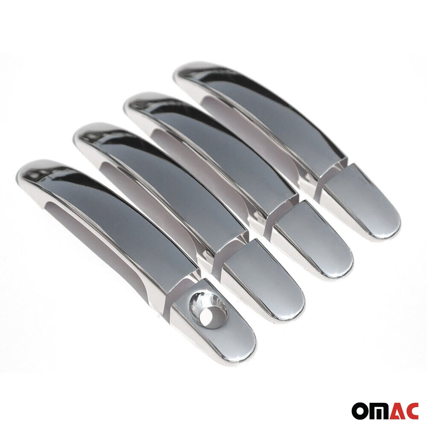 OMAC Car Door Handle Cover Protector for Ford Focus 2004-2011 Steel Chrome 8 Pcs U005891