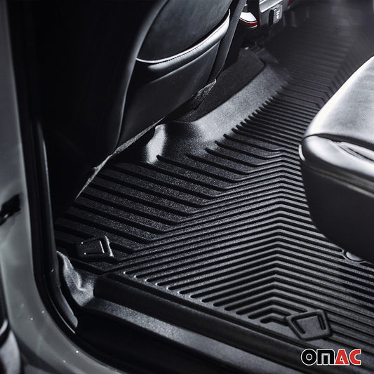 OMAC OMAC Premium Floor Mats for Toyota Highlander 2020-2024 Rear Heavy Duty Black VRT7055464-2