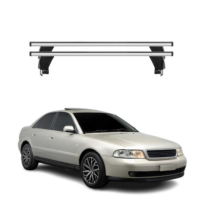 Fits 1996-2001 Audi A4 Sedan Top Roof Racks Cross Bars 2Pcs Gray Aluminium