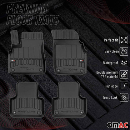 2017-2025 Audi Q7 Q8 Premium Floor Mats Liners Full Set All Weather Heavy Duty