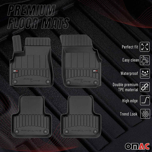 2017-2025 Audi Q7 Q8 Premium Floor Mats Liners Full Set All Weather Heavy Duty
