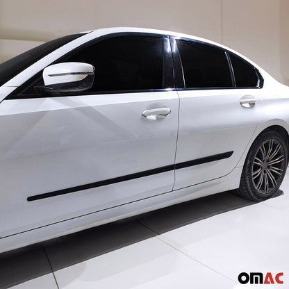 OMAC Side Door Protector Black Trim Cover Auto Strips Moulding Accessory for BMW U021876