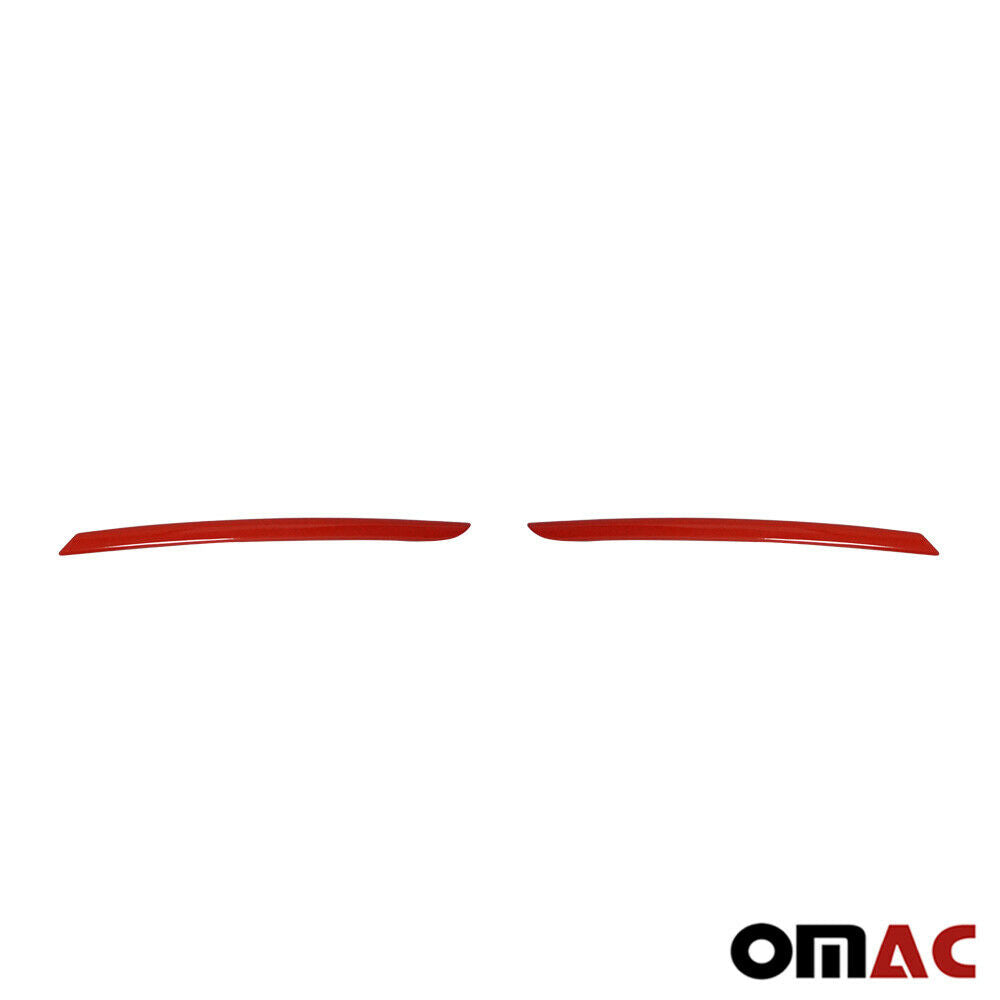 OMAC Front Bumper Grill Trim Molding for Renault Clio 2012-2016 Red 2 Pcs 6116081R