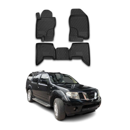 2010-2012 Nissan Pathfinder Floor Mats Liners Full Set All Weather Black
