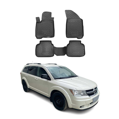 2009-2011 Dodge Journey Floor Mats Liners Full Set All Weather Black