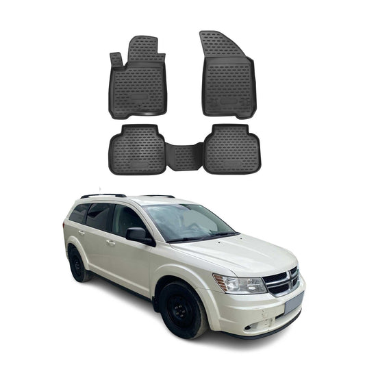 2009-2011 Dodge Journey Floor Mats Liners Full Set All Weather Black
