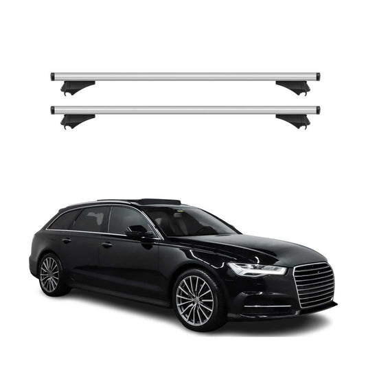 2012-2018 Audi A6 Allroad Roof Rack Cross Bars Silver