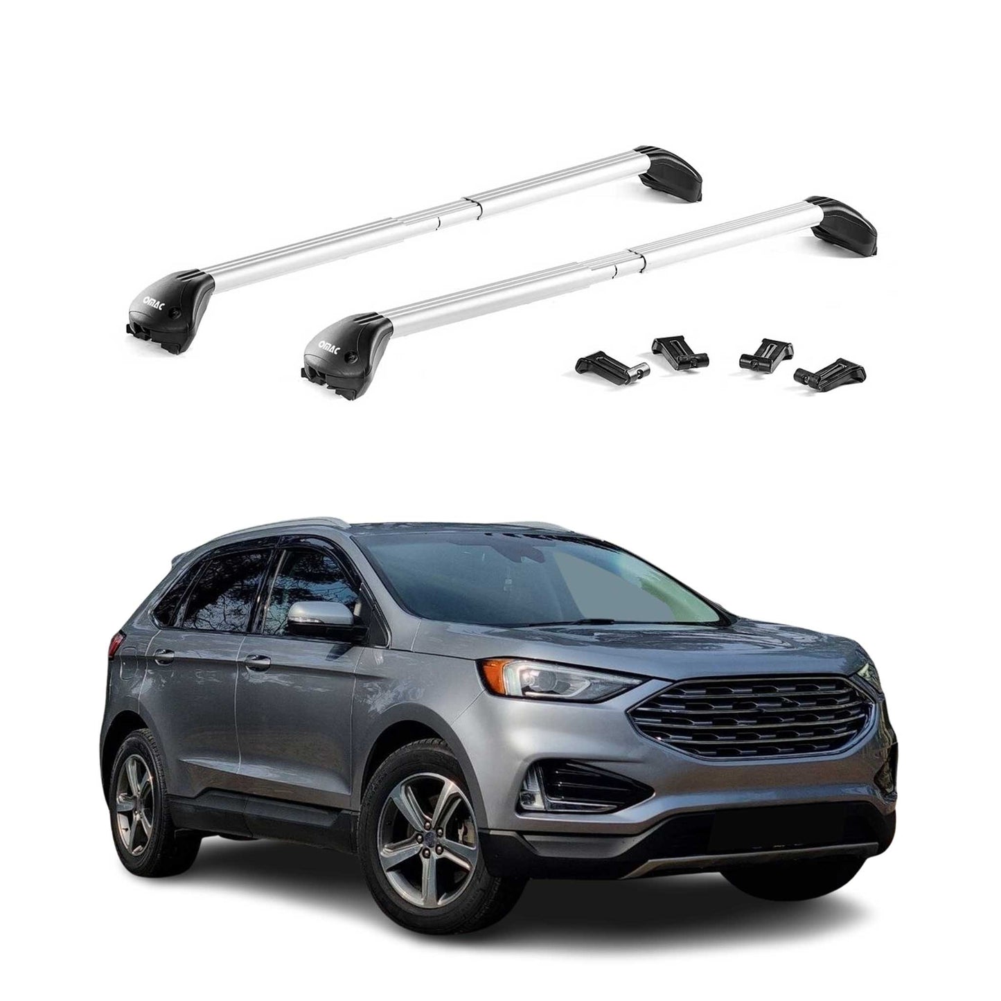 2015-2024 Ford Edge Roof Rack Cross Bars Silver