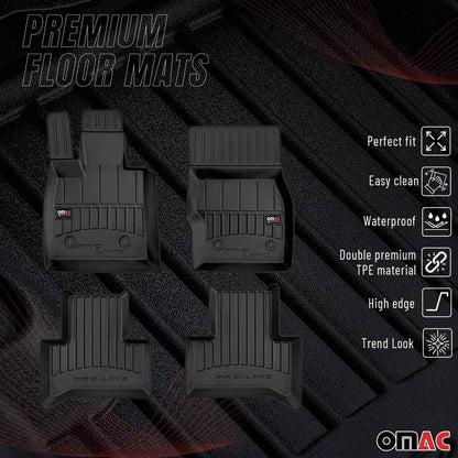 2017-2025 Alfa Romeo Stelvio Premium Floor Mats Liners Full Set All Weather Heavy Duty