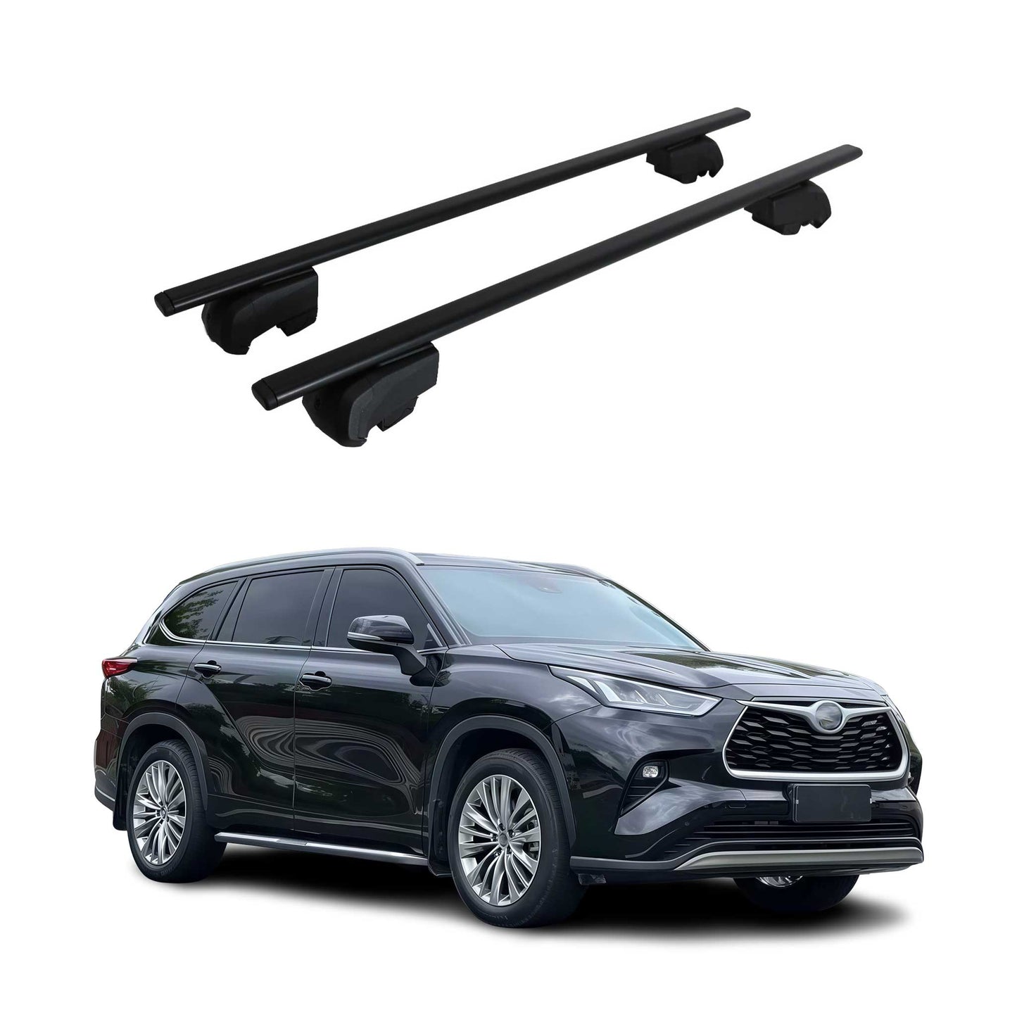 2020-2025 Toyota Highlander Roof Rack Cross Bars Black
