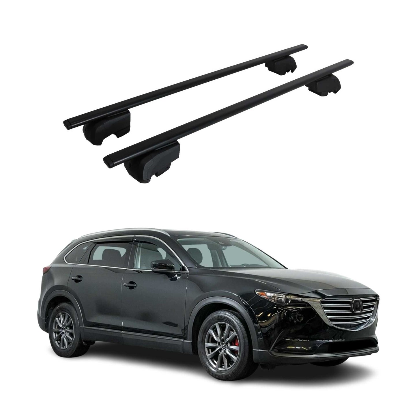 2016-2023 Mazda CX-9 Roof Rack Cross Bars Black