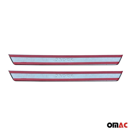 OMAC Door Sill Scuff Plate Scratch Protector for Toyota Highlander Sport Steel 2x 9696092FS