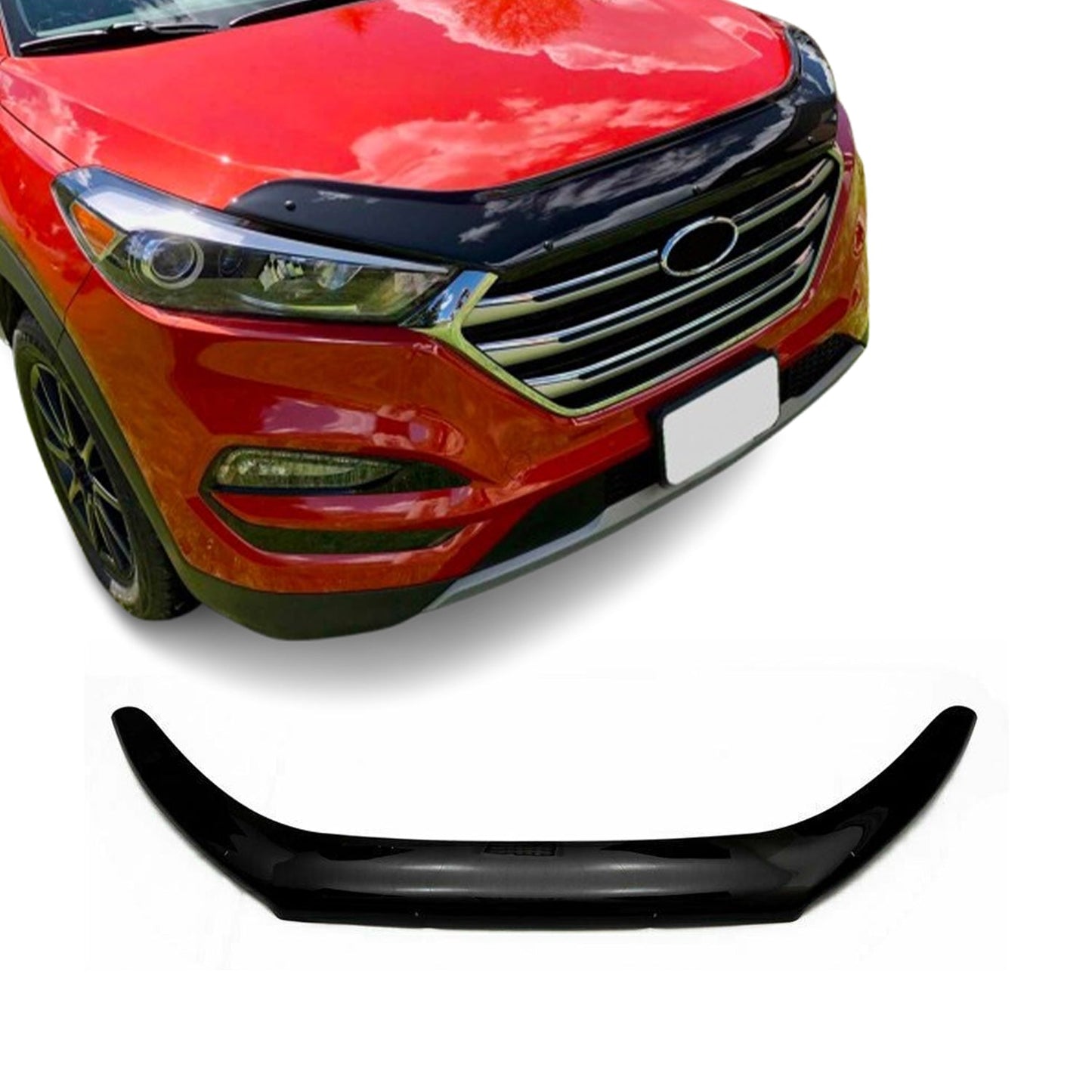 2016-2018 Hyundai Tucson Front Bug Shield Hood Deflector 1 Pc Smoke