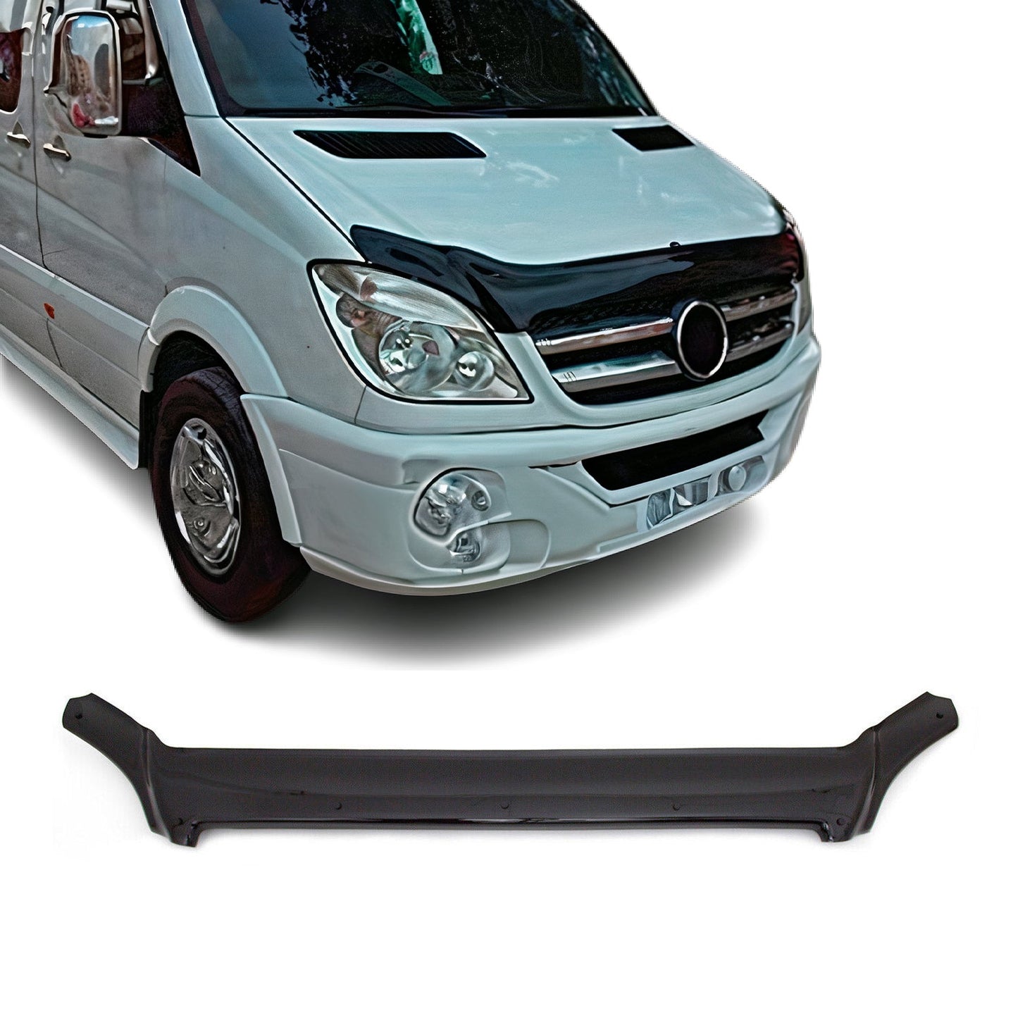 2006-2013 Mercedes Sprinter W906 Front Bug Shield Hood Deflector 1 Pc Smoke
