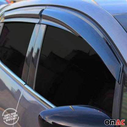 OMAC Window Visor Vent Rain Guard Deflector for Ford Focus 2012-2018 Smoke 4 Pcs 2608200